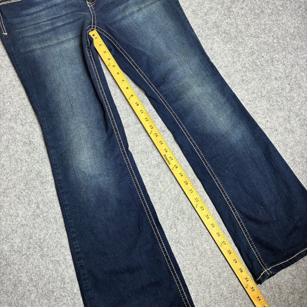 Y2K Myth Of Jade Womens 18W 36x32 Bootcut Jeans Dark Wash Blue Stretch Denim - Picture 4 of 8